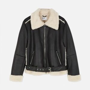 Rita Ora x‎ Primark Black and Cream Teddy Jacket